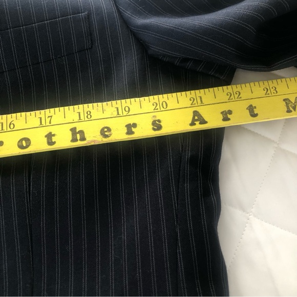 CARAVELLI YTALY Blazer Black Striped Blazer Sport Coat 3 Button men’s Sz 38S 32W - Picture 12 of 16